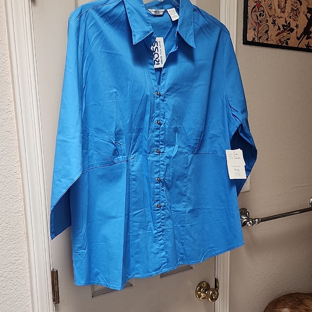 NWT Blue Women's Blouse Size18